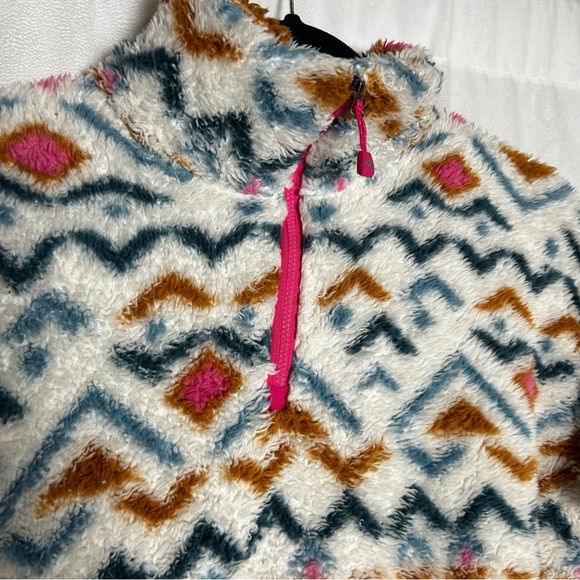 Eddie Bauer Plush Sherpa Fleece Quarter Zip Pull Over Sweatshirt Size Small - Picture 3 of 6